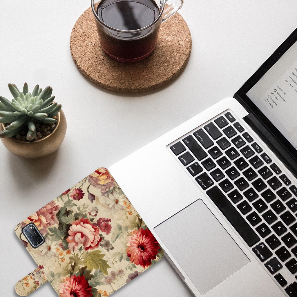 OPPO A72 OPPO A52 hoesje voor OPPO A72 OPPO A52 Bloemen bloemdesign aanzicht