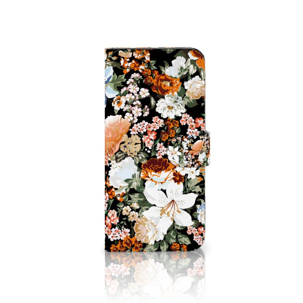 Hoesje voor OPPO A78 5G | A58 5G Dark Flowers bloemen voorkant
