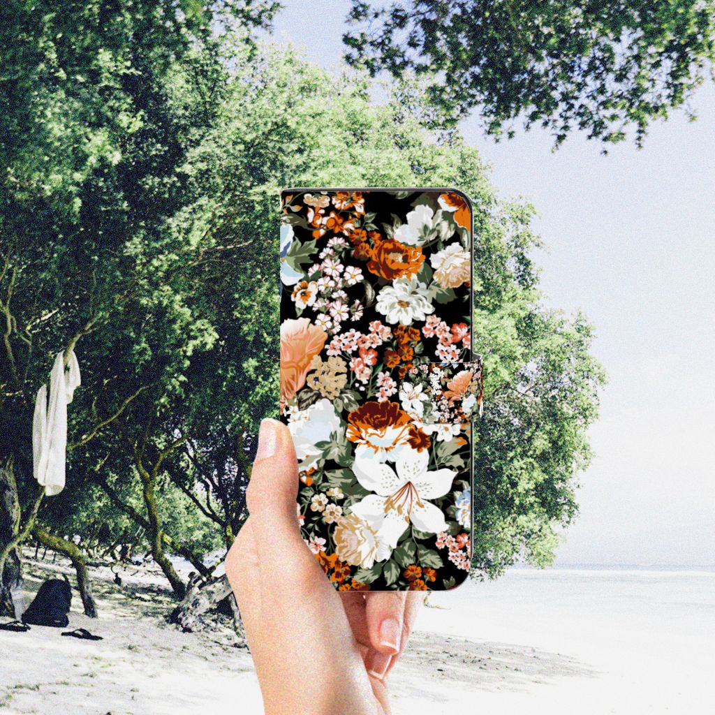 OPPO A98 5G Hoesje Dark Flowers voorkant