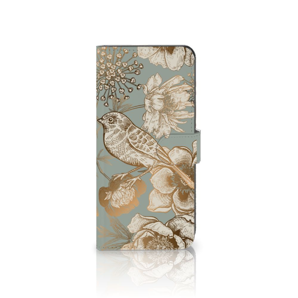 Hoesje voor OPPO Find X6 Vintage Bird Flowers vooraanzicht