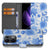 Hoesje voor OPPO Reno 13 Pro Flowers Blue voorzijde zijkant