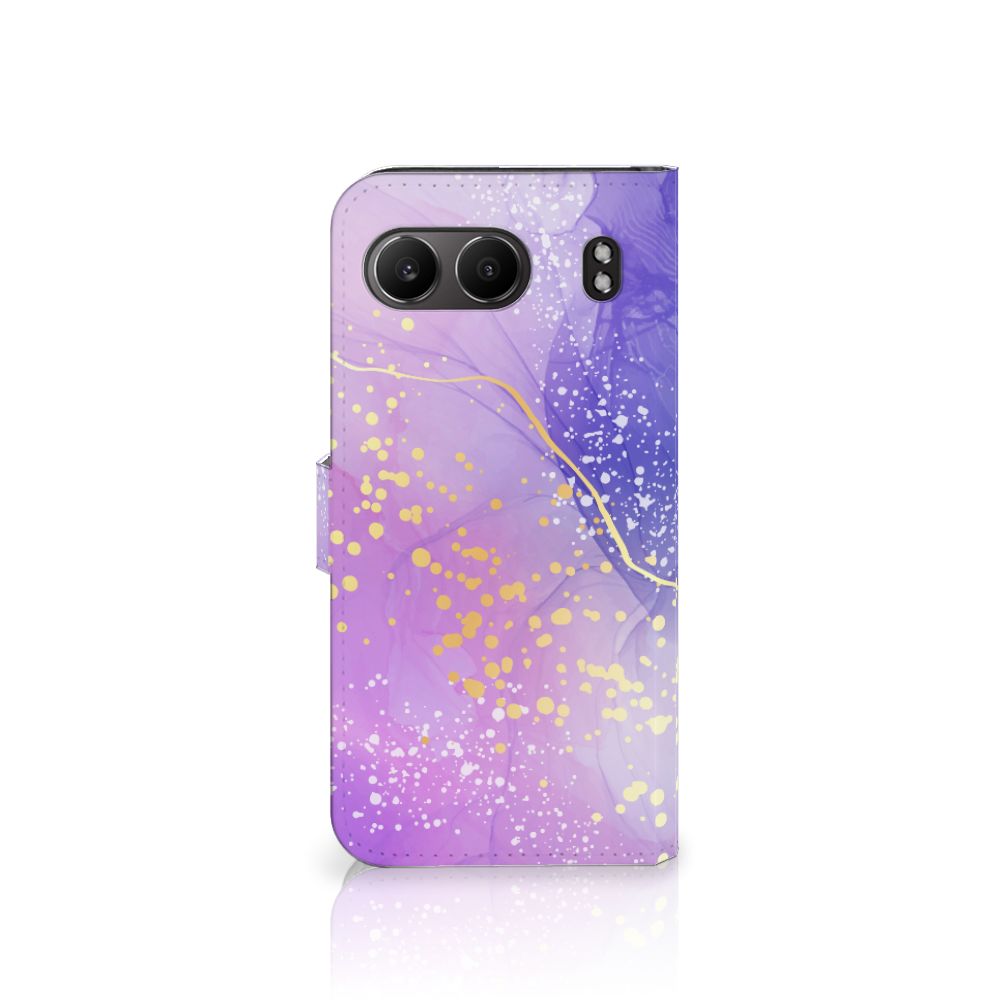 OnePlus Nord 4 hoesje Watercolor Paars achterkant design