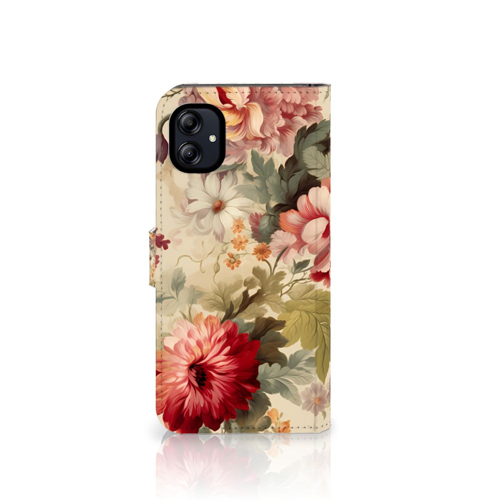 Samsung Galaxy A04e Hoesje voor Samsung Galaxy A04e Bloemen bloemen aanzicht