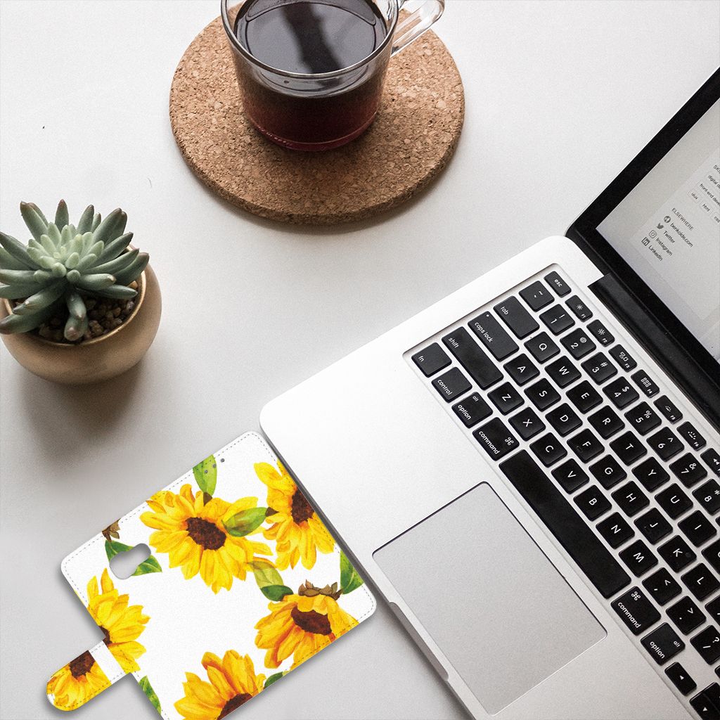 Hoesje voor Samsung Galaxy A3 2017 Zonnebloemen zonnebloemen design bovenaanzicht