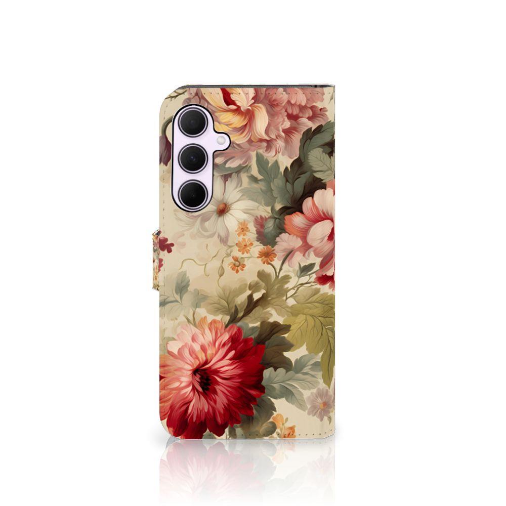 Samsung Galaxy A35 Hoesje voor Samsung Galaxy A35 Bloemen bloemen design voorkant