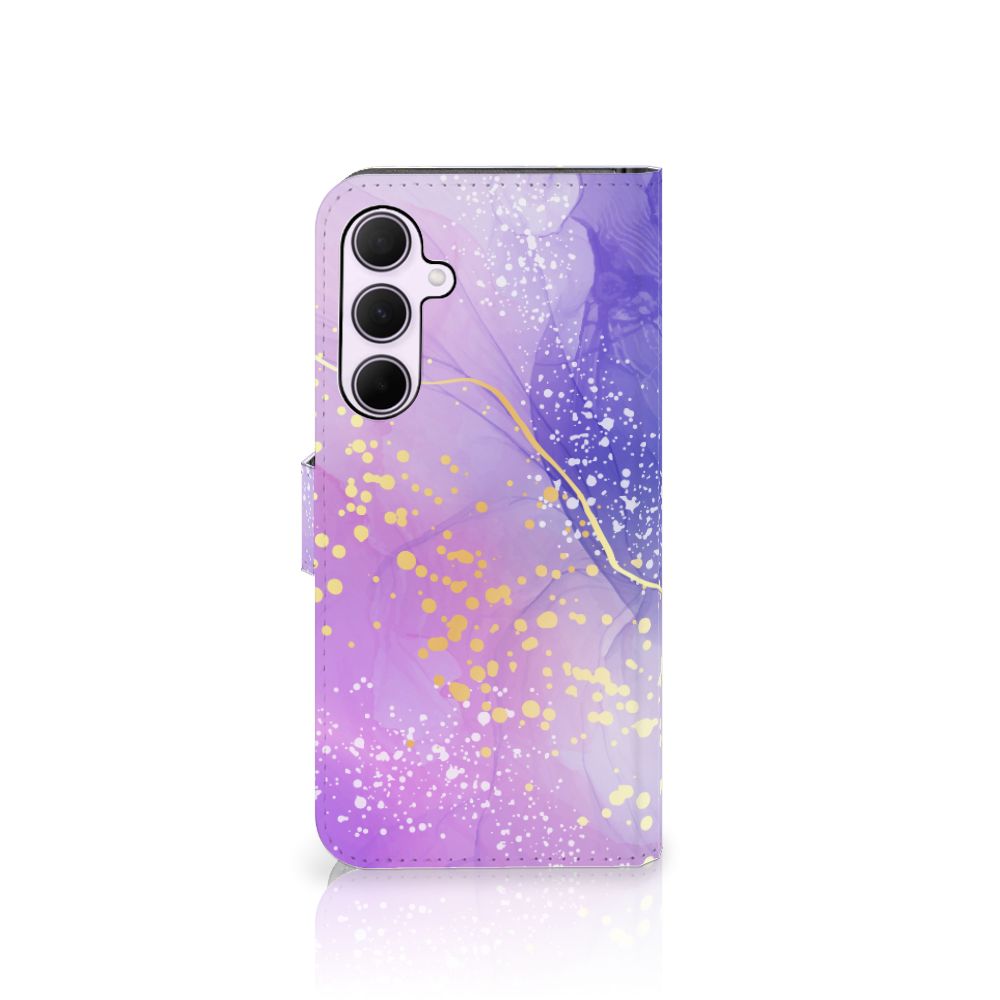 Samsung Galaxy A35 Hoesje Watercolor Paars voorkant