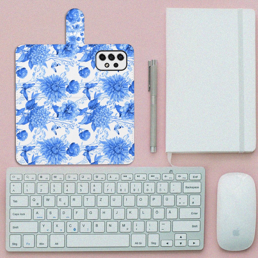 Hoesje voor Samsung Galaxy A53 Flowers Blue