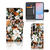 Samsung Galaxy A56 Hoesje Dark Flowers voorkant achterkant binnenzijde