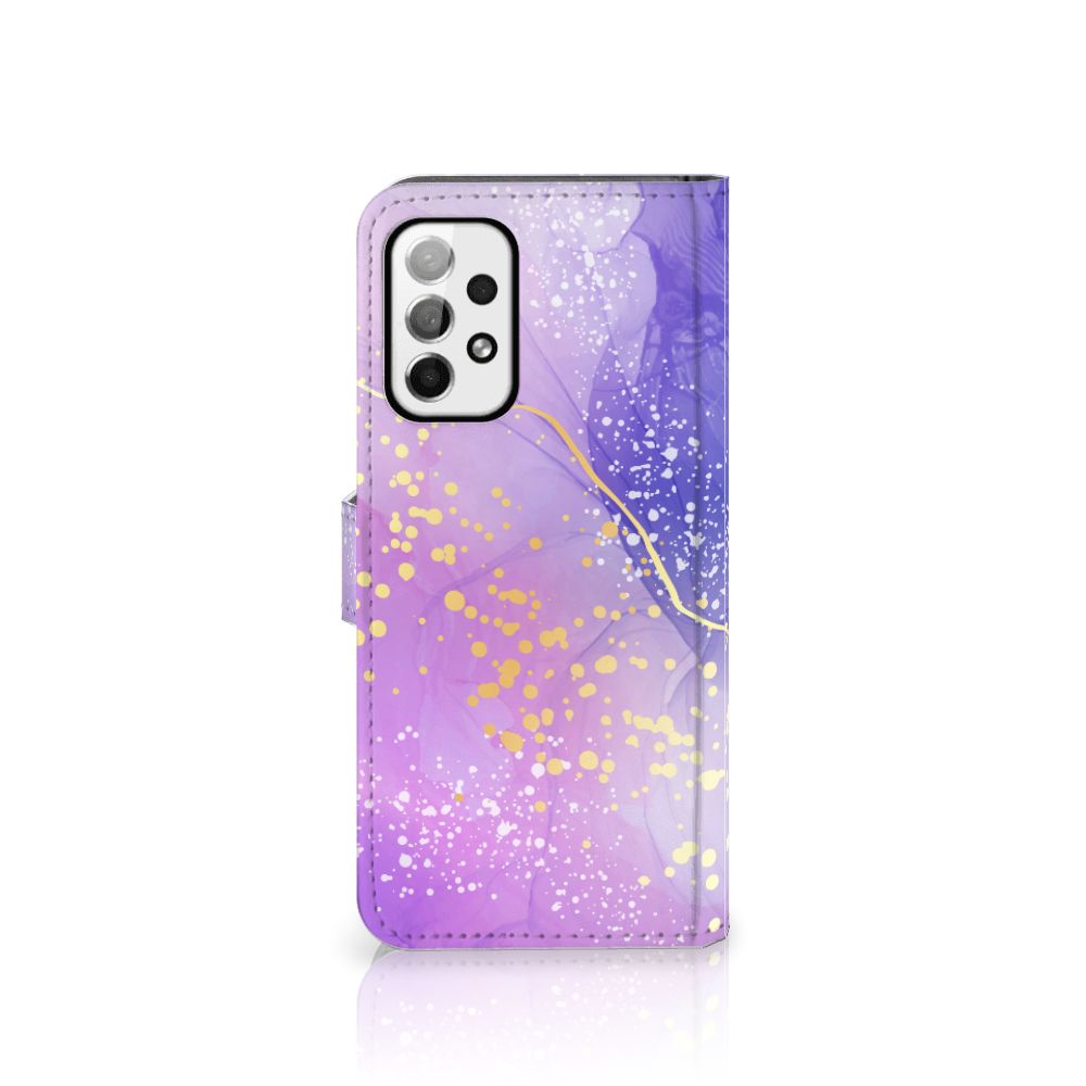 Samsung Galaxy A73 5G hoesje Watercolor Paars voorkant