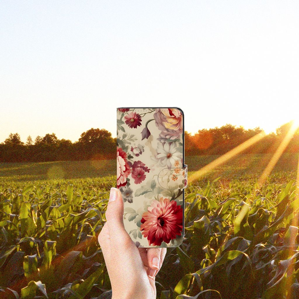 Samsung Galaxy M53 Hoesje voor Samsung Galaxy M53 Bloemen hand en zonsondergang