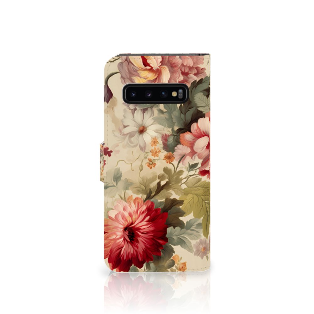 Samsung Galaxy S10 hoesje bloemen bloemen design voorkant