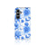 Samsung Galaxy S24 FE Hoesje Flowers Blue achterkant