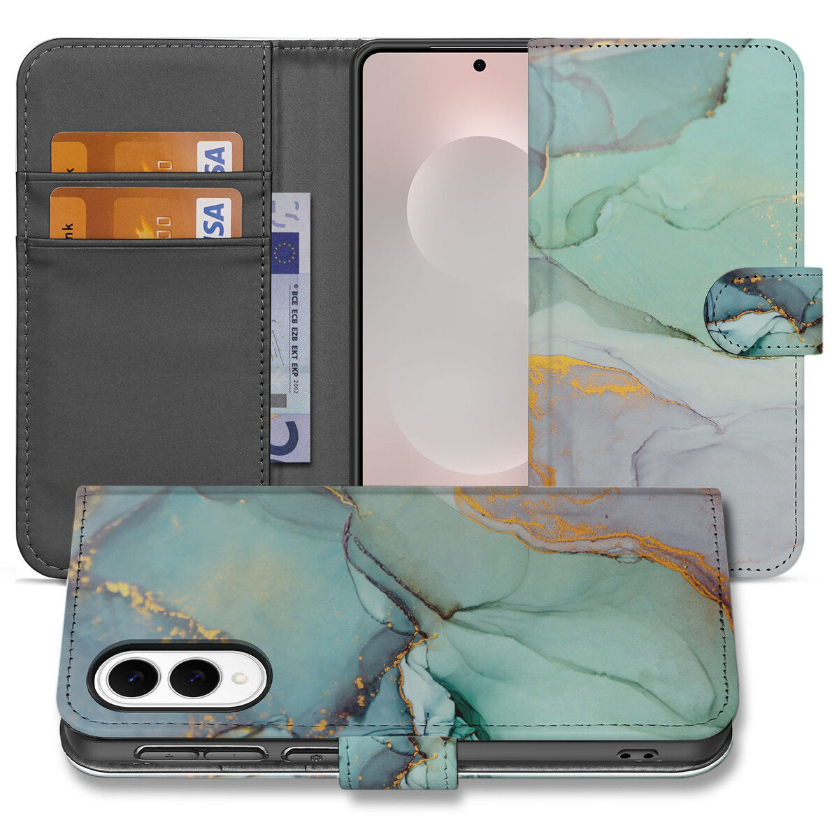Samsung Galaxy S25 Edge Hoesje Watercolor Mix book case voorkant