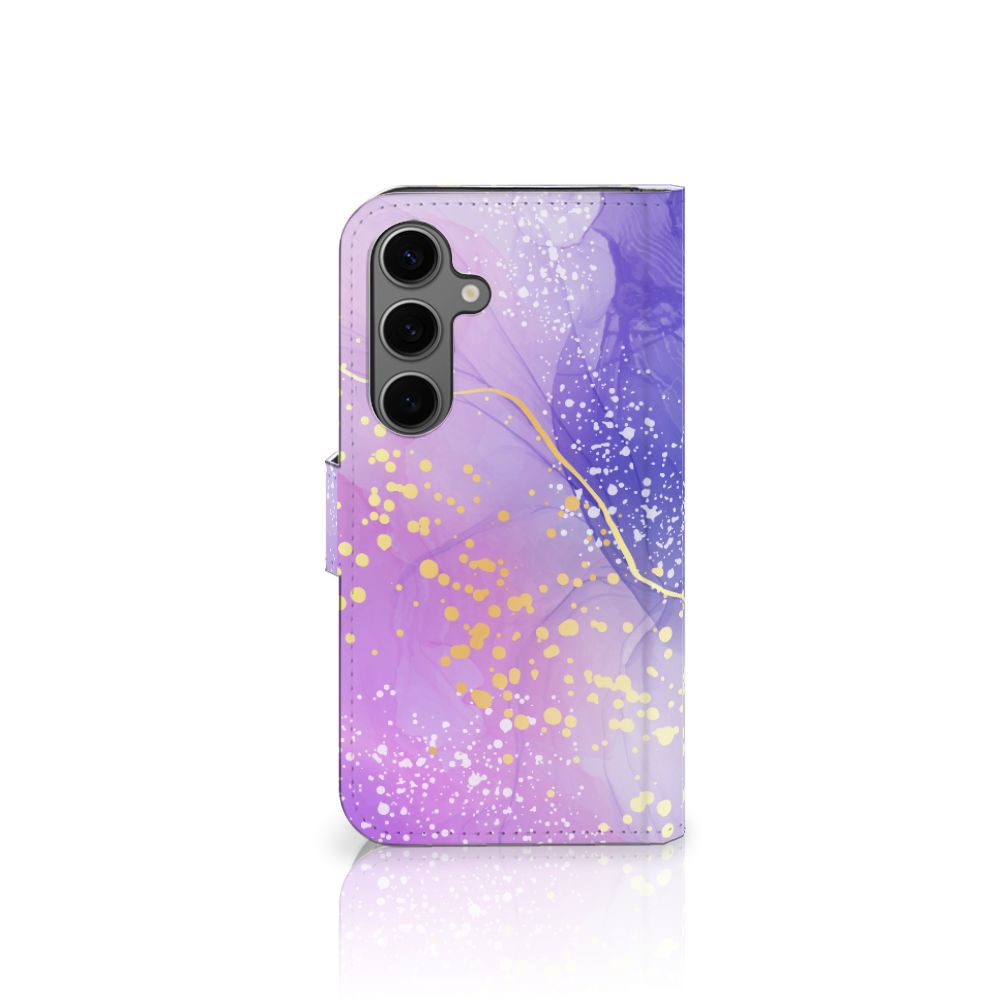 Samsung Galaxy S25 hoesje Watercolor Paars voorkant