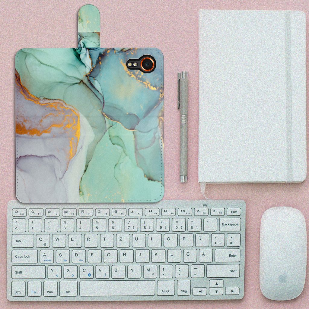 Samsung Galaxy Xcover 7 Hoesje voor Samsung Galaxy Xcover 7 Watercolor Mix bovenaanzicht
