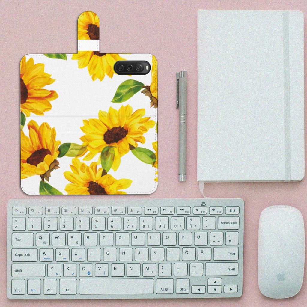 Sony Xperia 10 V hoesje Zonnebloemen bovenaanzicht