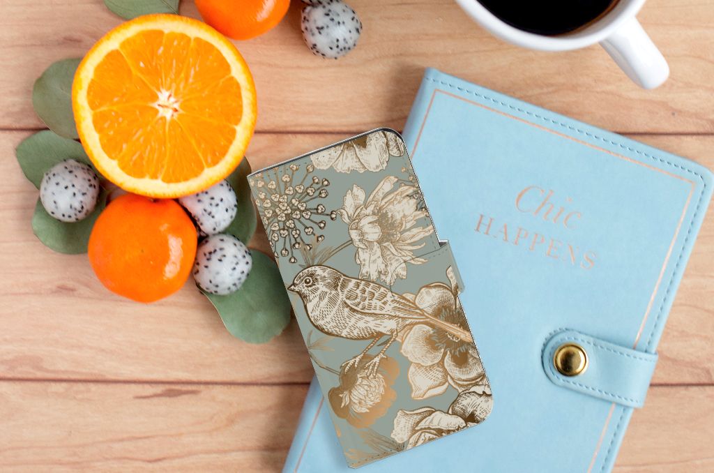 Hoesje voor Xiaomi 13 Vintage Bird Flowers met bloemen en een vogel, perfect cadeau voor stijl en bescherming🌼.