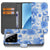 Xiaomi 15 hoesje voor Xiaomi 15 Flowers Blue book case bloemen design voorkant