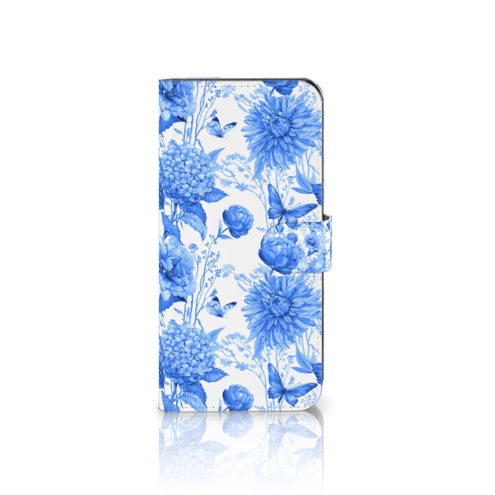 Xiaomi Poco F5 hoesje Flowers Blue vooraanzicht