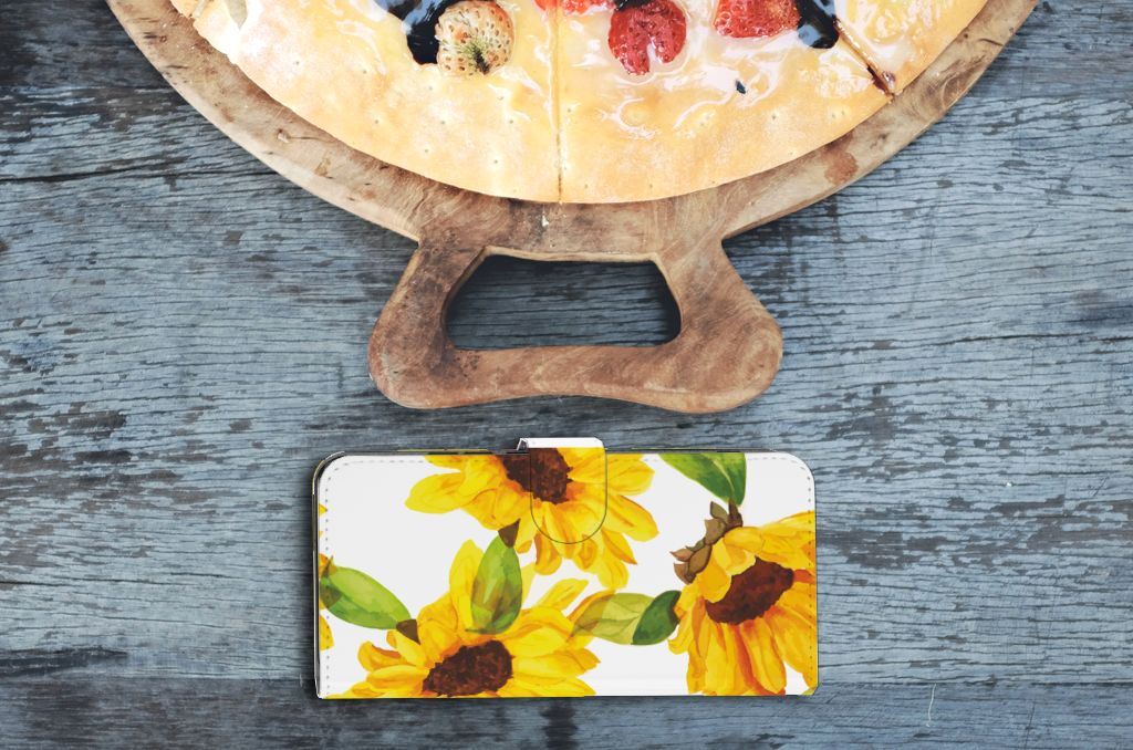 Hoesje voor Xiaomi Poco F5 Pro Zonnebloemen design zonnebloemen aanzicht