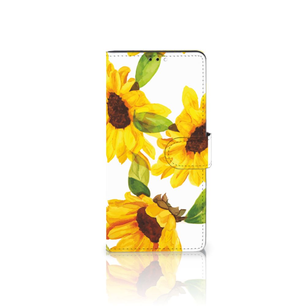 Xiaomi Redmi Note 10 Pro hoesje zonnebloemen design voorkant