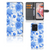 Hoesje voor Xiaomi Redmi Note 12 4G Flowers Blue bloemen design voorkant achterkant aanzicht