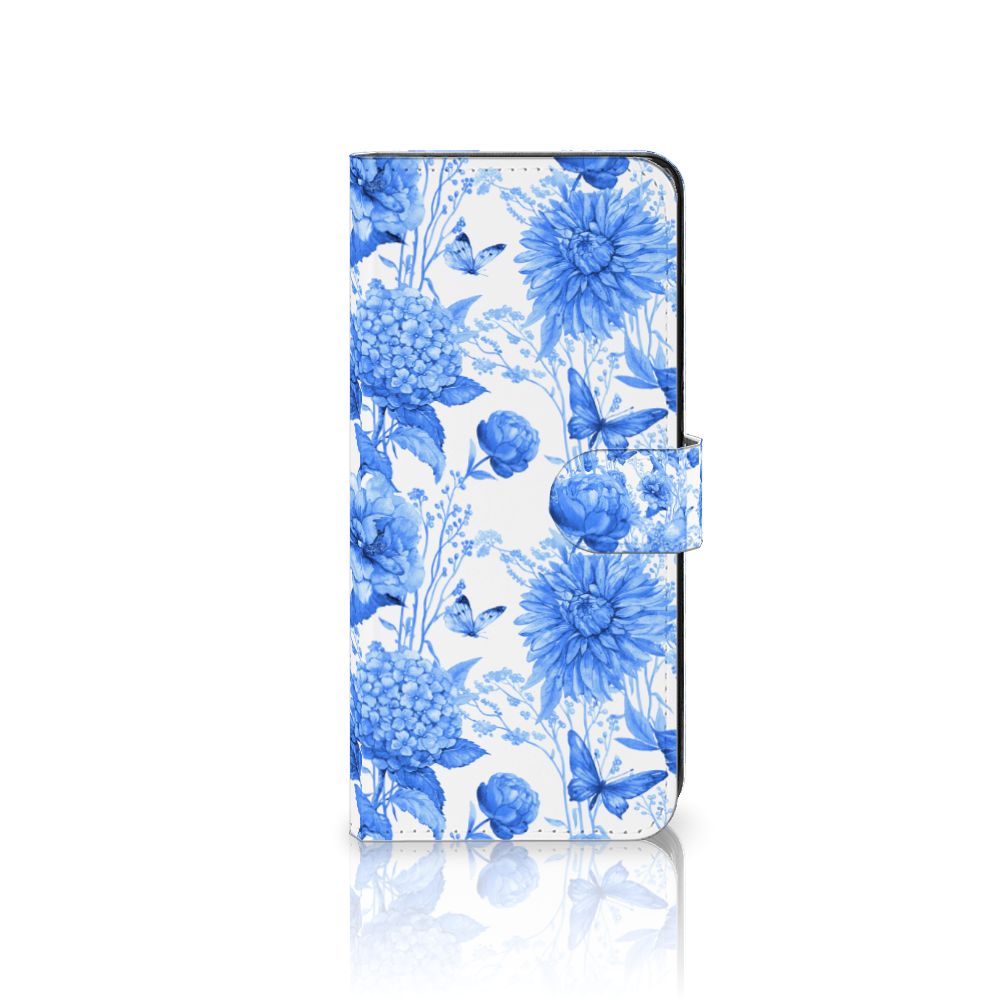 Xiaomi Redmi Note 12 4G hoesje Flowers Blue voorkant