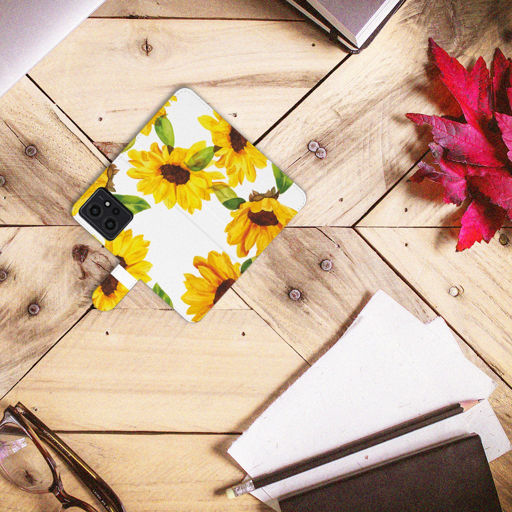Hoesje voor Xiaomi Redmi Note 12 4G Zonnebloemen bovenaanzicht design