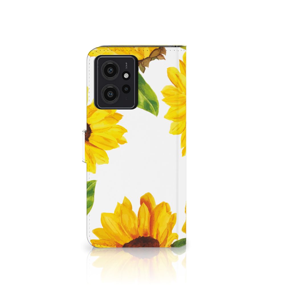Hoesje voor Xiaomi Redmi Note 12 4G Zonnebloemen design zonnebloemen achterkant