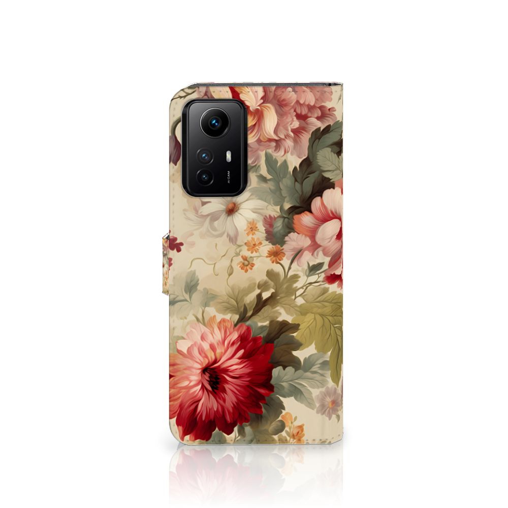 Xiaomi Redmi Note 12S Hoesje voor Xiaomi Redmi Note 12S Bloemen bloemen vooraanzicht