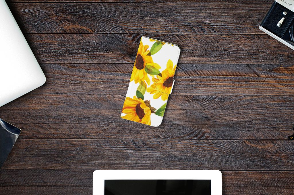 Hoesje voor Xiaomi Redmi Note 13 Pro Plus Zonnebloemen design zonnebloemen aanzicht