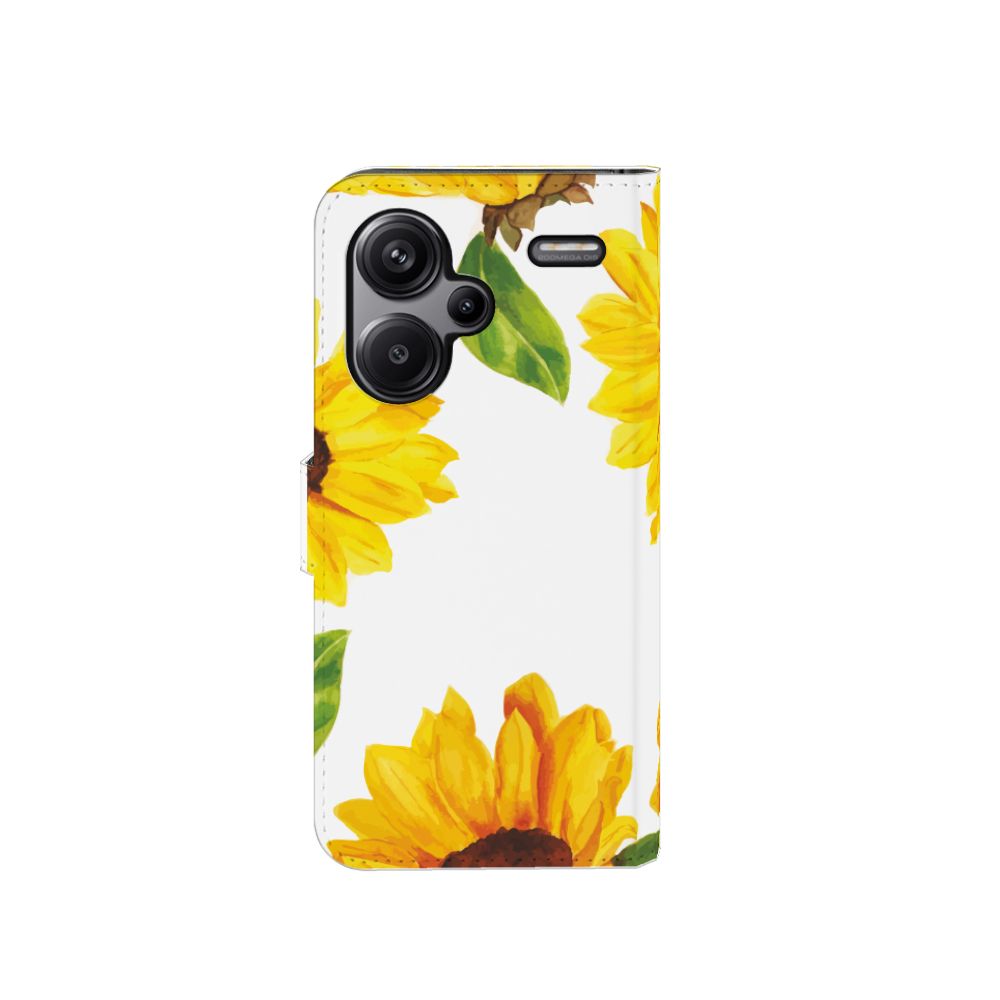 Xiaomi Redmi Note 13 Pro Plus Hoesje Zonnebloemen voorkant