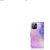 Hoesje voor iPhone 12 | 12 Pro (6.1") Watercolor Paars hoesje paars goud 3 pasjes
