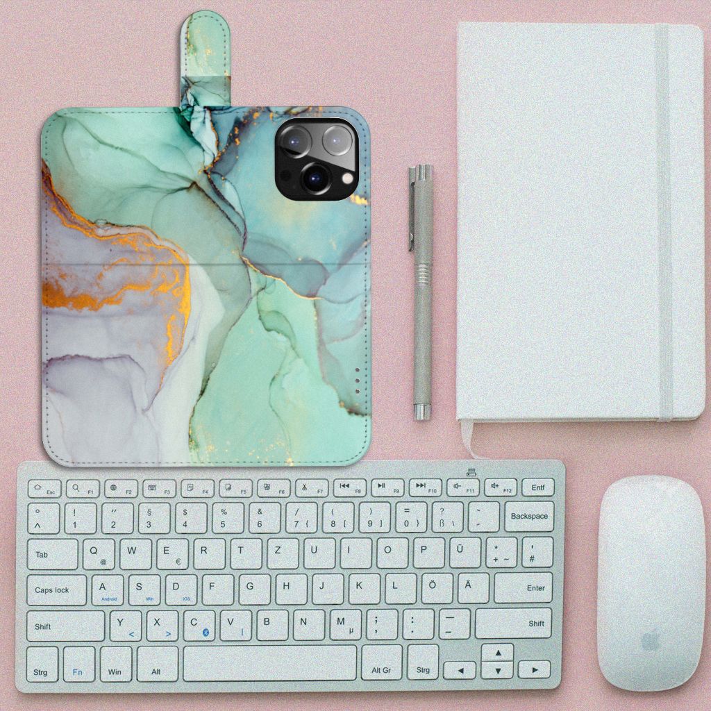 Apple iPhone 14 Pro Max Hoesje Watercolor Mix bovenaanzicht