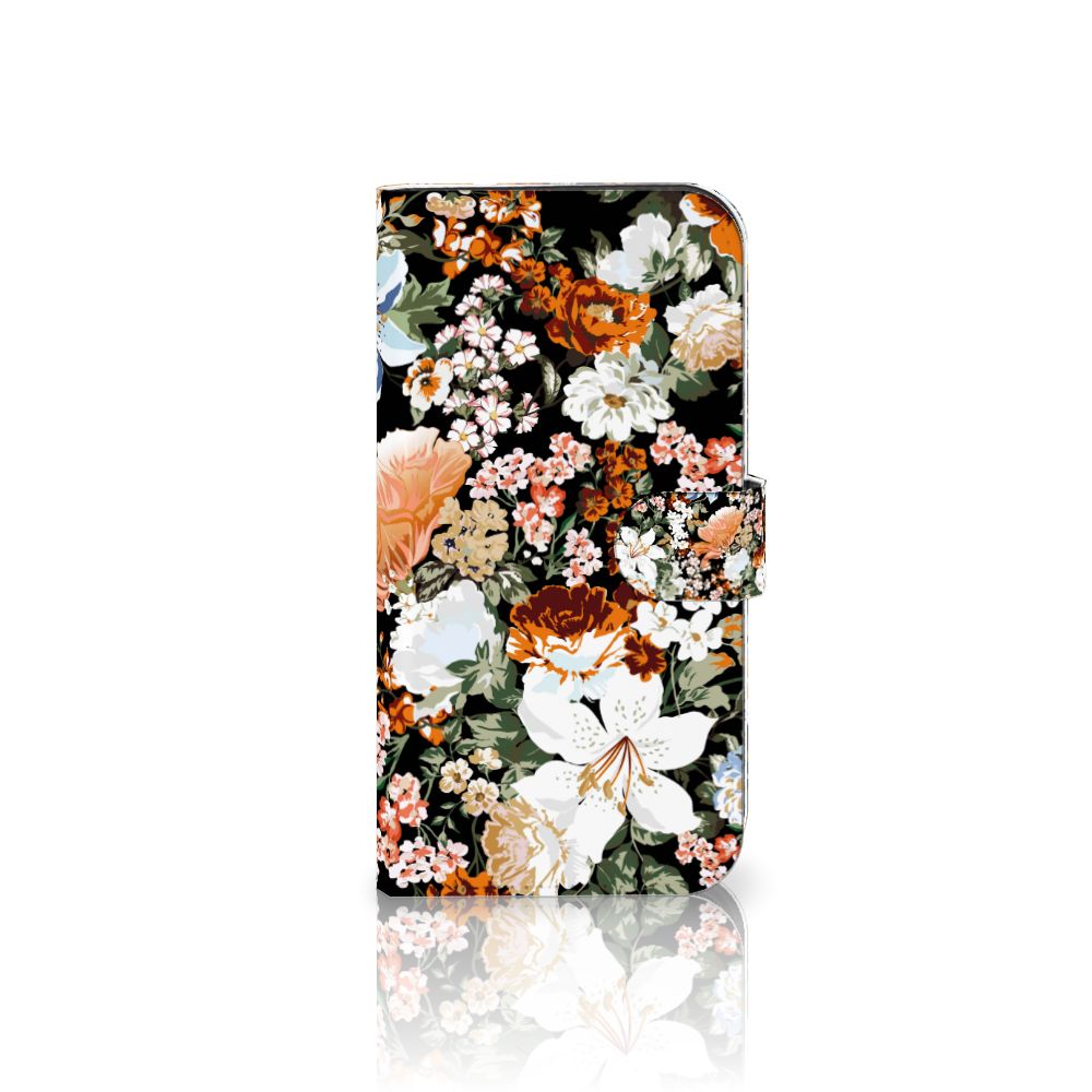 Hoesje voor iPhone 15 Pro Max Dark Flowers met kleurrijk bloemenontwerp 🌸