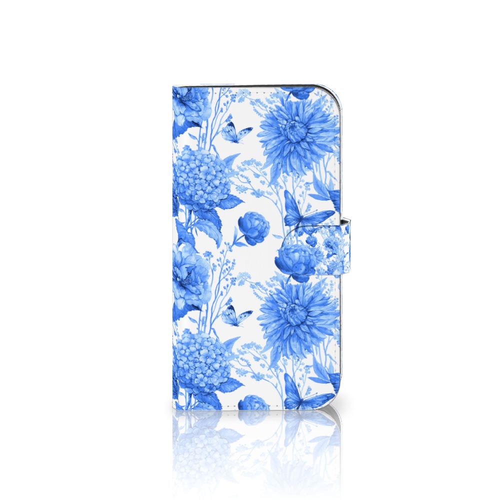 Hoesje voor iPhone 15 Pro Max Flowers Blue met prachtig Delftsblauw bloemen design 🌸