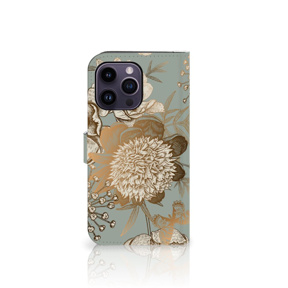 iPhone 15 Pro Max hoesje Vintage Bird Flowers voorkant