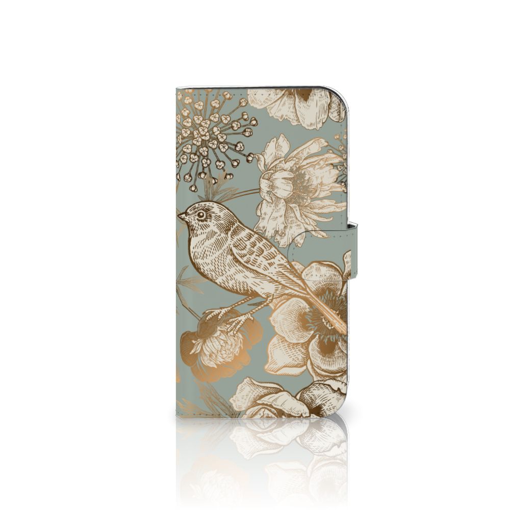 Hoesje voor iPhone 15 Pro Max Vintage Bird Flowers voorkant