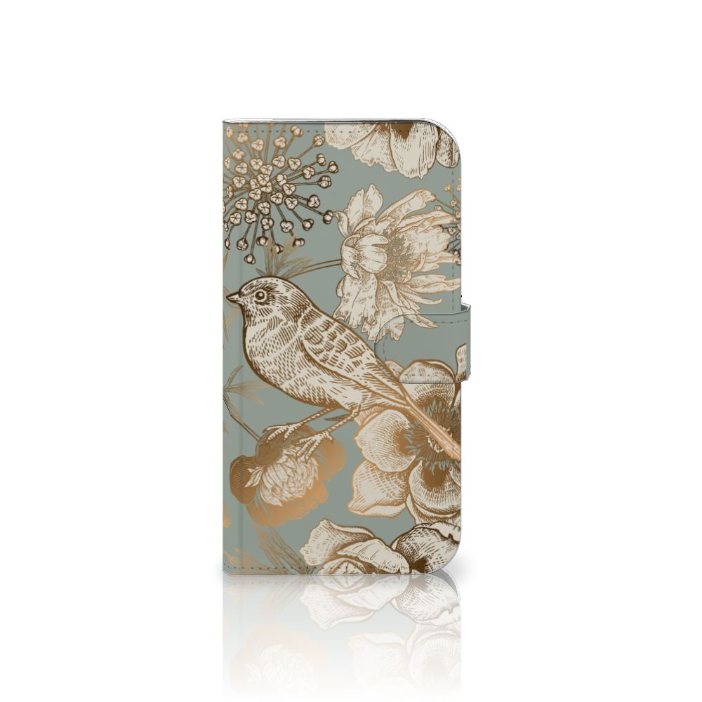 iPhone 16 Plus hoesje voor iPhone 16 Plus Vintage Bird Flowers voorkant