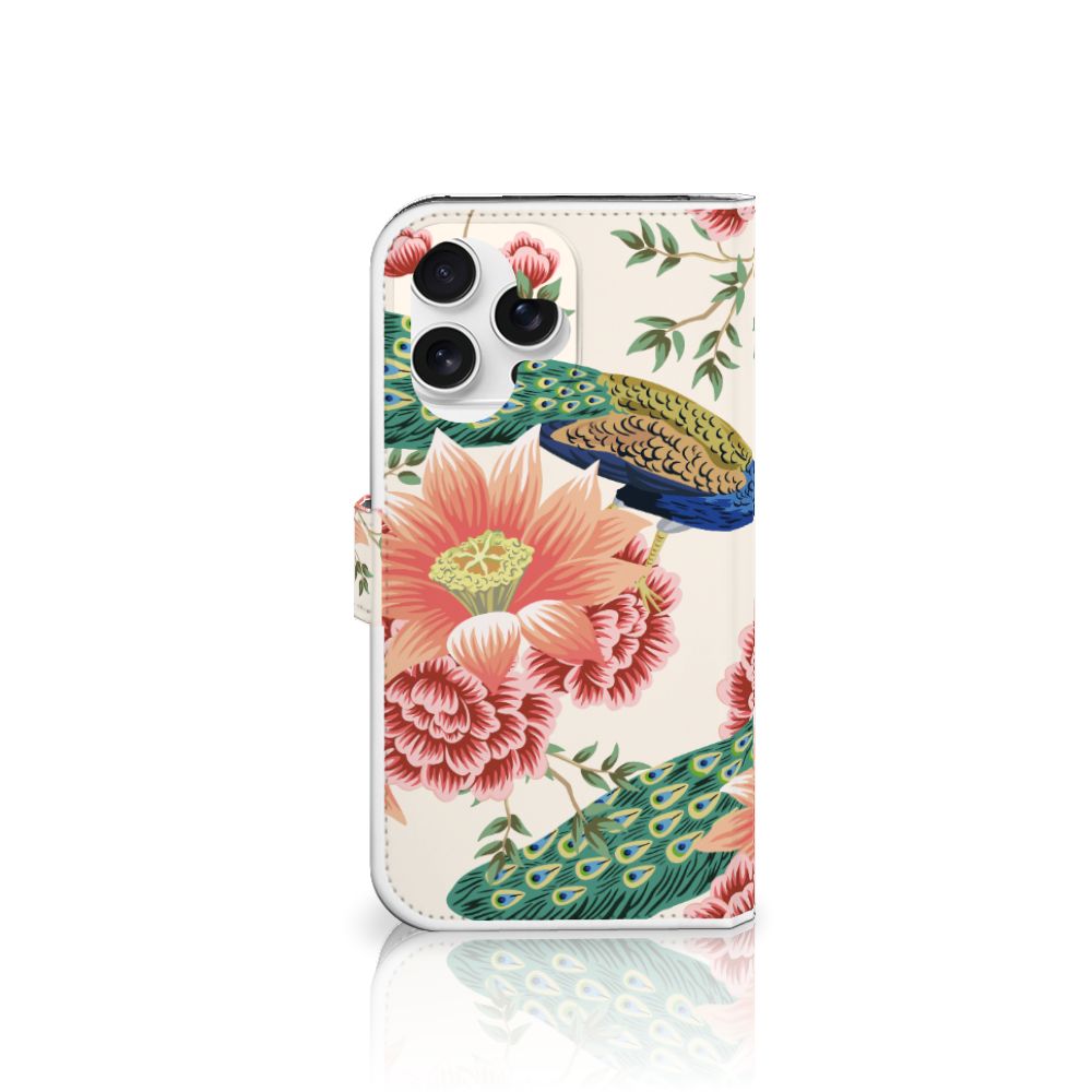 Hoesje voor iPhone 16 Pro Max Vintage Bird Flowers voorkant