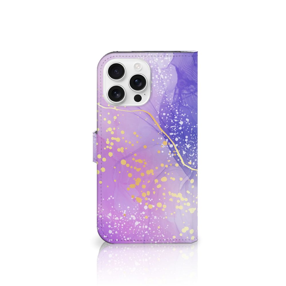 iPhone 16 Pro Max hoesje Watercolor Paars design paars aanzicht