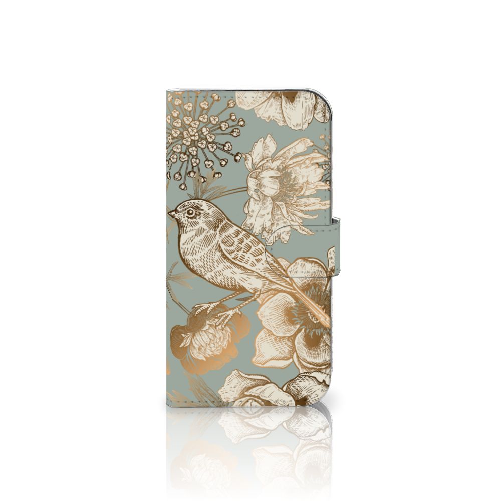Hoesje voor iPhone 16 Vintage Bird Flowers hoesje design voorkant