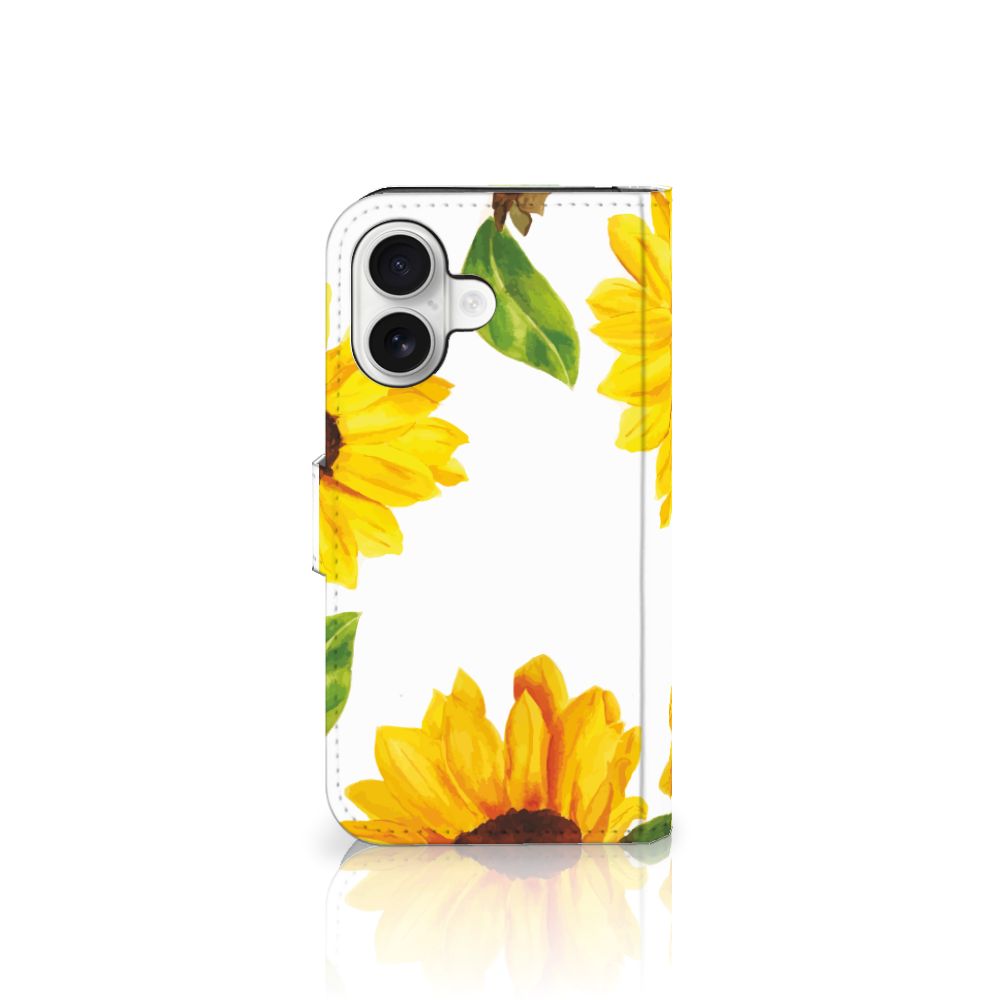 iPhone 16 Hoesje voor iPhone 16 Zonnebloemen zonnebloem design voorkant