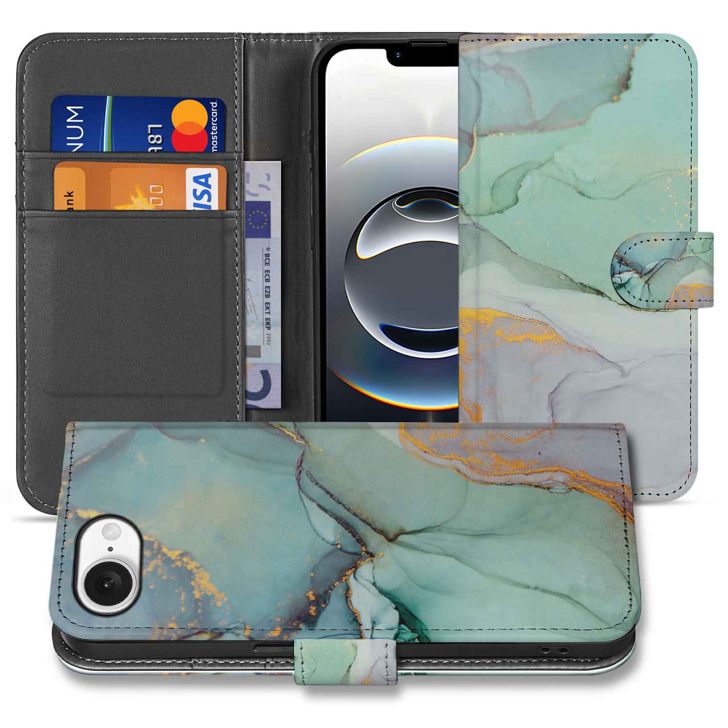 Hoesje voor iPhone 16e Watercolor Mix telefoonhoesje ontwerp aanzicht