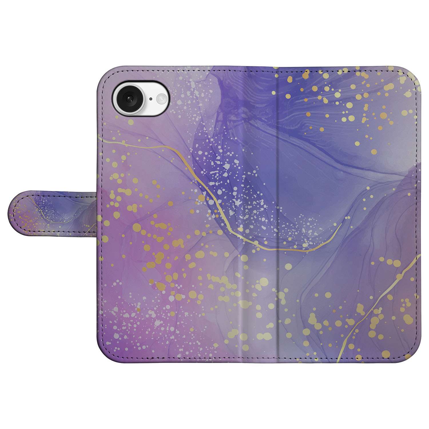 Apple iPhone 16e hoesje Watercolor Paars voorkant