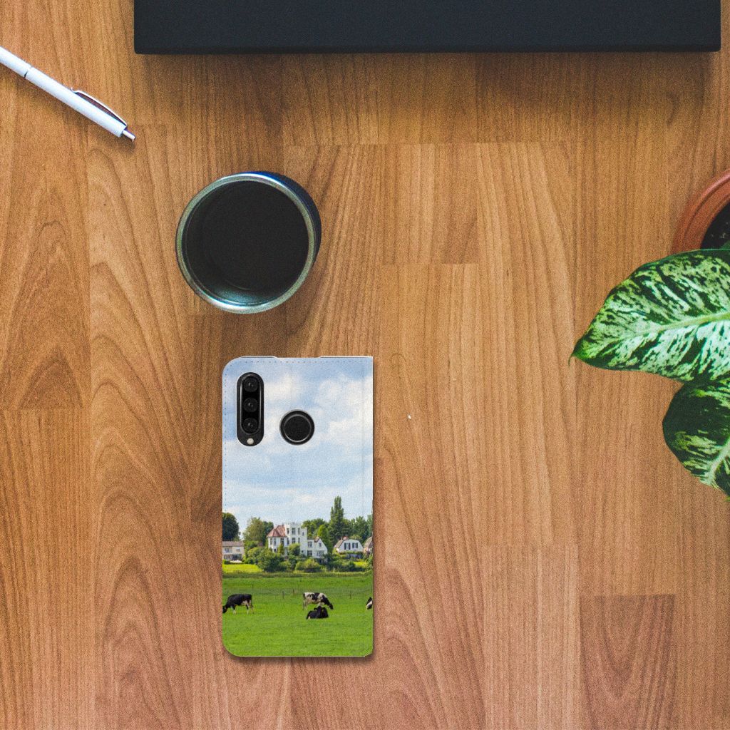 Huawei P30 Lite New Edition Hoesje maken Koeien smartphone hoesje koeien aanzicht