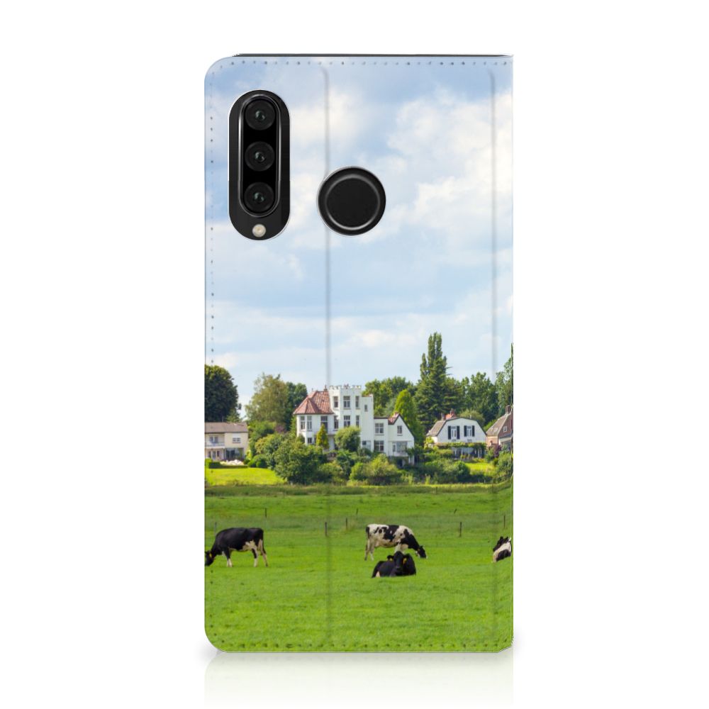 Huawei P30 Lite New Edition Hoesje maken Koeien ontwerp koeien weide aanzicht