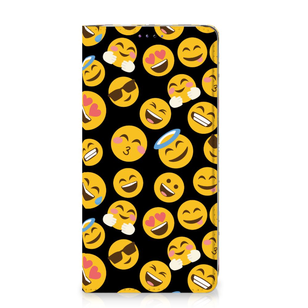 Huawei P30 Lite New Edition Hoesje met Magneet Emoji designhoesje voorzijde