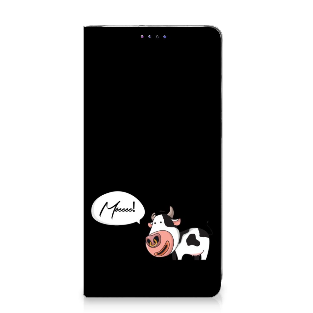 Huawei P30 Lite New Edition Magnet Case Cow met unieke koe design en praktische standaardfunctie 🐄