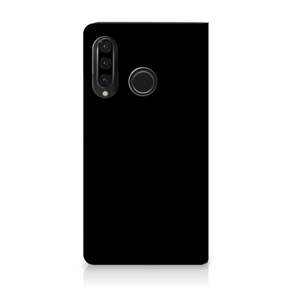 Huawei P30 Lite New Edition Magnet Case Cow - Zwart, stijlvolle bescherming met gebruiksgemak.